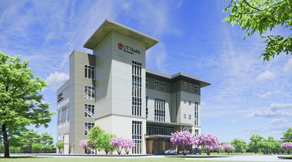 Artist rendering of UT Health Outpatient and Surgery Center at Kyle Seale Parkway